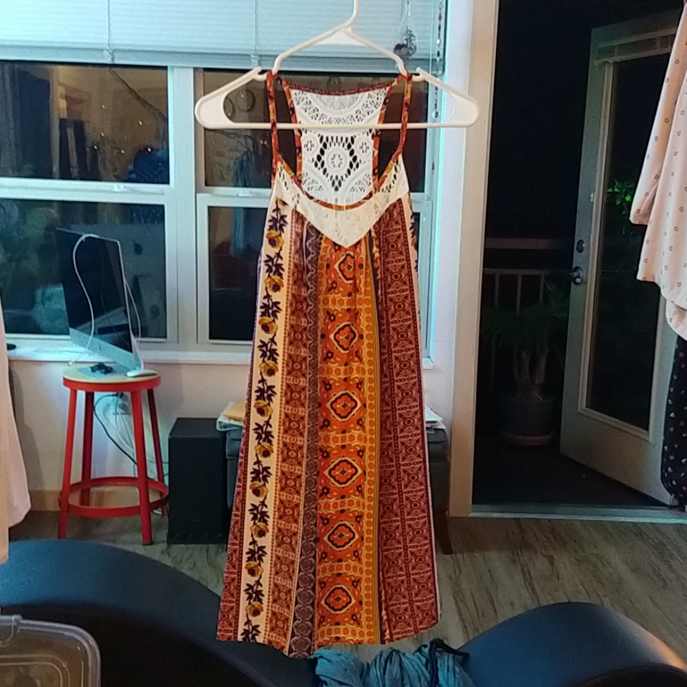 Moroccan print mini dress